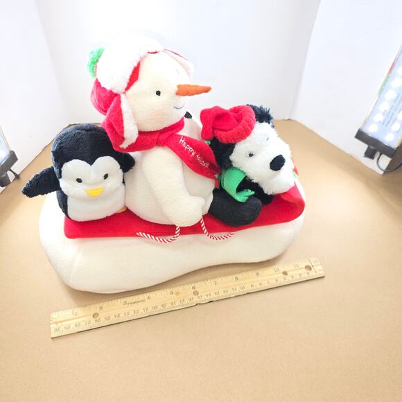 Hallmark 2007 Jingle Pals Snowman Penguin Dog Animated Musical Sleigh Ride - Picture 4 of 8